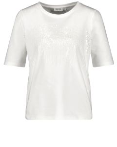 Printed Design T-Shirt in Off White