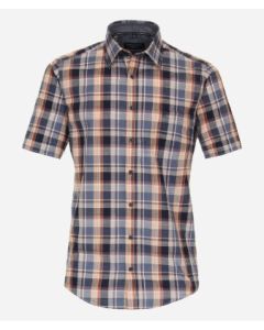 Kent Multi Coloured Check Leisure Shirt  in Blue