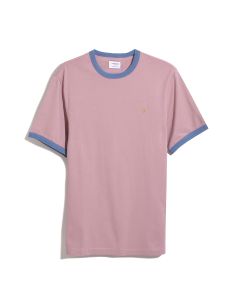 Groves Regular Ringer T-Shirt in Dk Pink