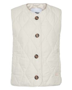 Kelley Quilted Button Gilet in Cream