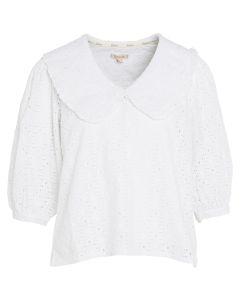 Kelley Embroidery Anglaise Top in White