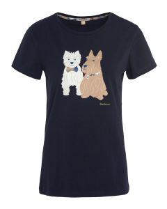 Highlands Westie Dogs T-Shirt in Navy