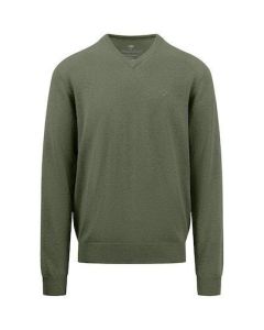 V-Neck Sweater in Green