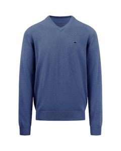 V-Neck Sweater in Blue