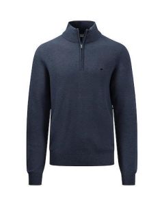 Structure Q/Zip Troyer Sweater in Navy