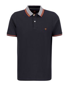 Modern Fit Contrast Polo in Navy