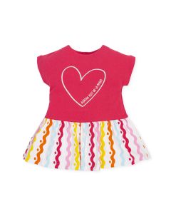 Combo Heart Summer Dress in Coral